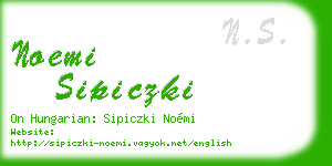 noemi sipiczki business card