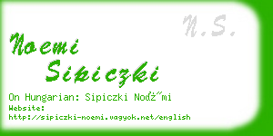 noemi sipiczki business card